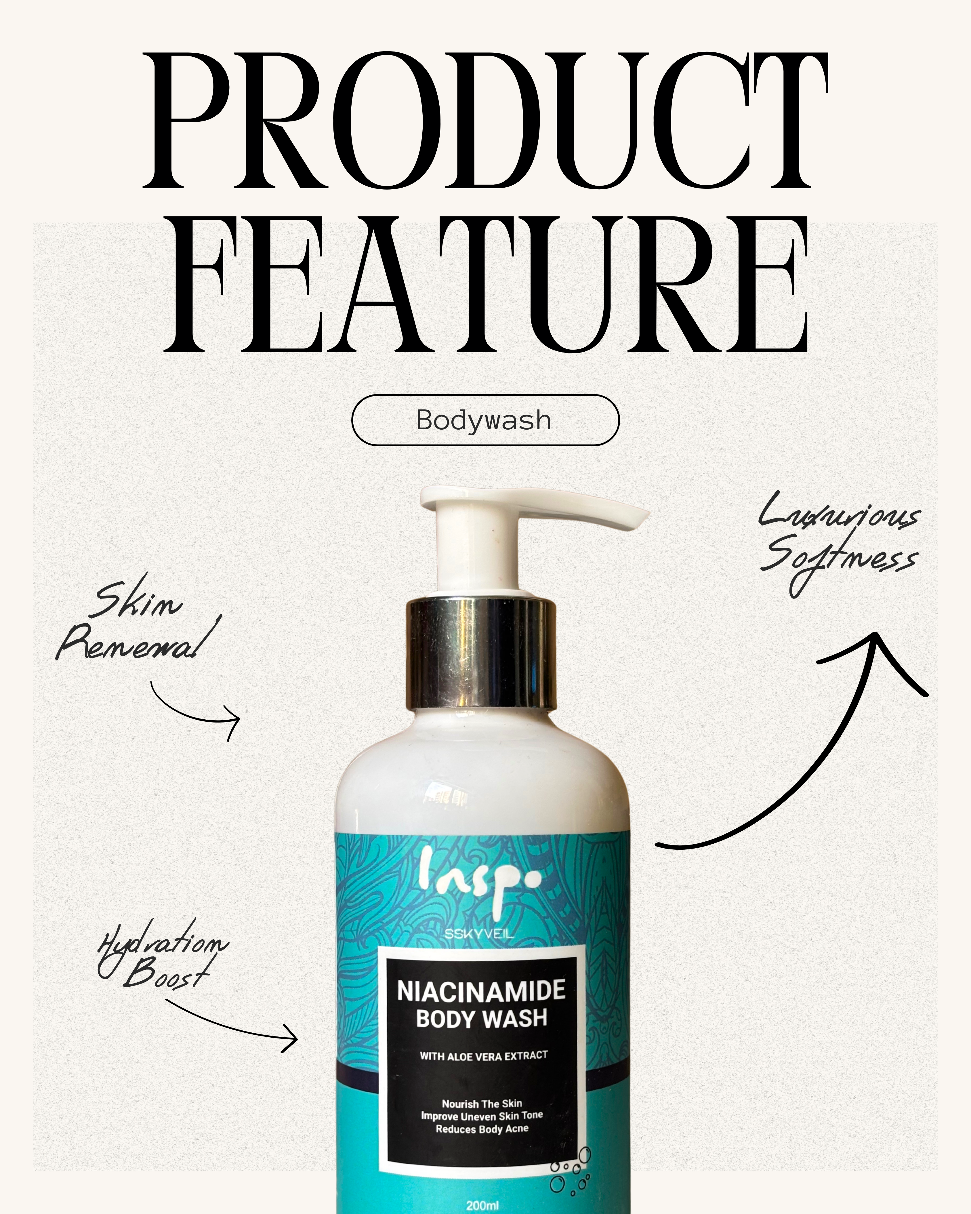 Niacinamide body wash